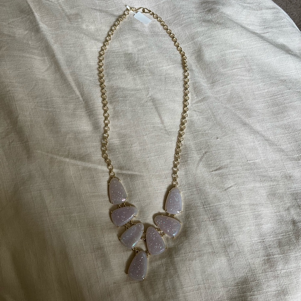 Harlie Necklace in Iridescent Drusy and Gold, NWT - Kendra Scott